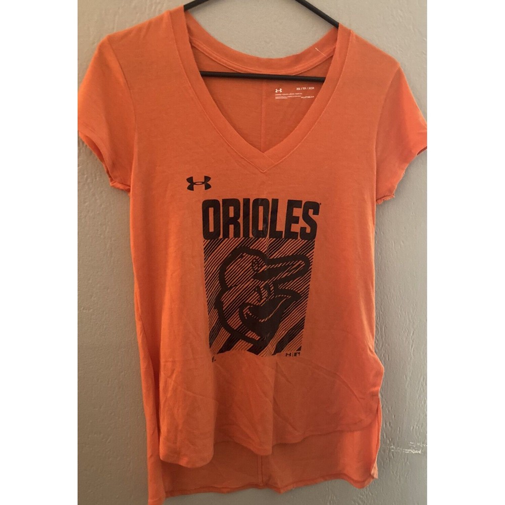 Baltimore Orioles Under Armour t-shirt Women's size XS Orange MLB